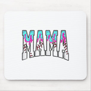 Baseball Mama Coquette Bow Game Day Baseball Mama Mousepad