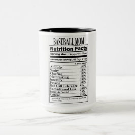 Baseball Mama Ernährung Fakten Tasse
