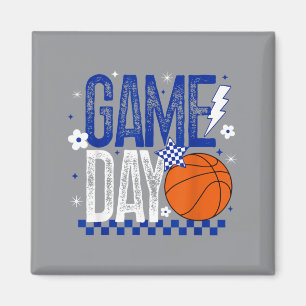 Baseball-Mama Game Day Tipoff Saison Retro Blau Magnet
