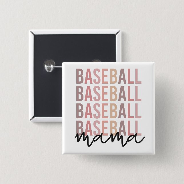 Baseball Mama | Geschenke für Baseball-Mamas Button (Vorne & Hinten)