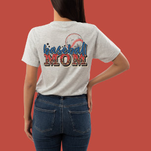 Baseball-Mama im Vintagen Retro-Stil, Spielerbild T-Shirt