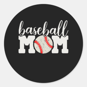 Baseball-Mama    - jubeln mehr Jungen lange aus Runder Aufkleber