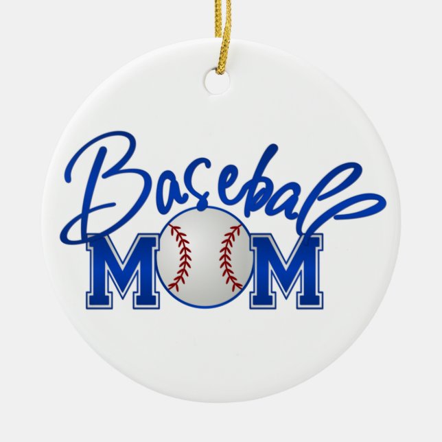 Baseball-Mama Keramik Ornament (Vorne)