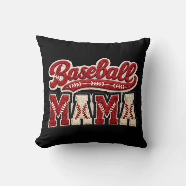 Baseball-Mama Kissen (Vorderseite)