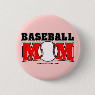 Baseball-Mama-Knopf Button