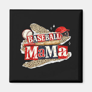 Baseball-Mama-Leopard Game Day Baseball-Saison für Magnet