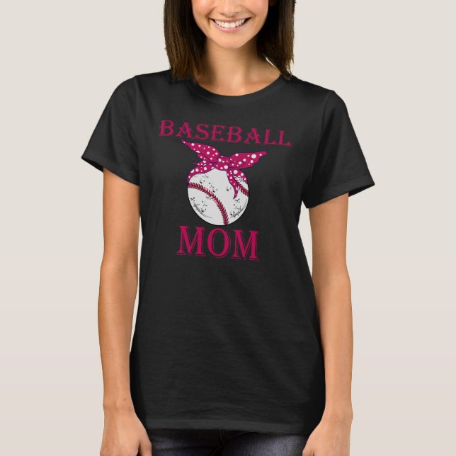Baseball-Mama, Mama Life T-Shirt (Vorderseite)