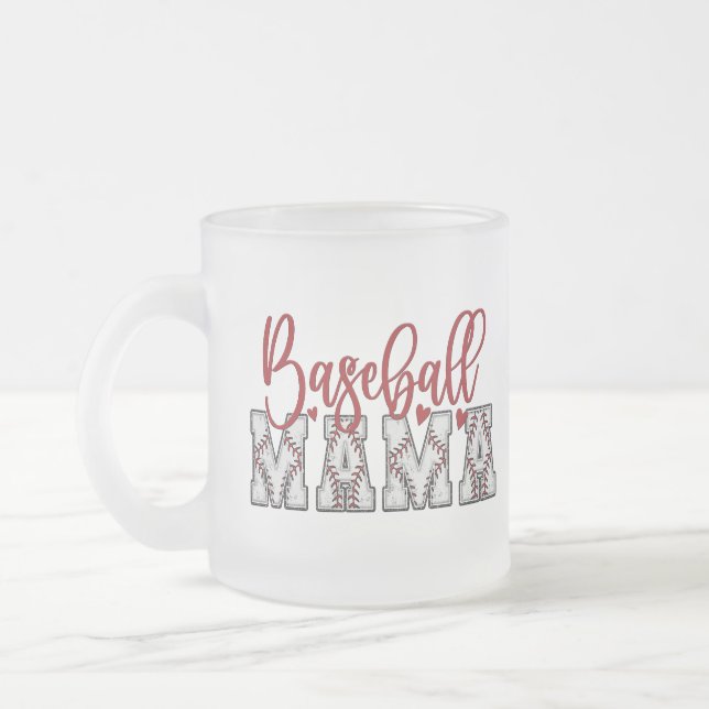 Baseball Mama Mattierte Tasse (Links)