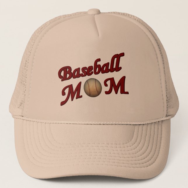 Baseball-Mama Niedlich Truckerkappe (Vorderseite)