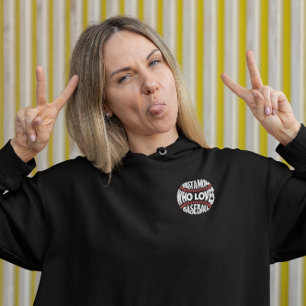 Baseball Mama   Personalisierte Kindnamen Bestickter Hoodie