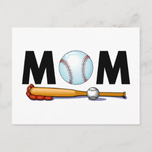 Baseball-Mama Postkarte
