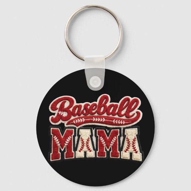 Baseball-Mama Schlüsselanhänger (Vorderseite)