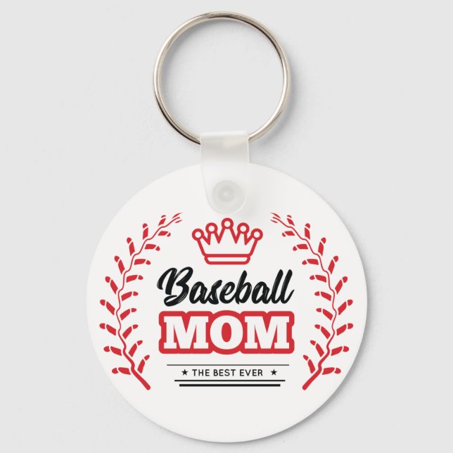 Baseball-Mama Schlüsselanhänger (Vorderseite)