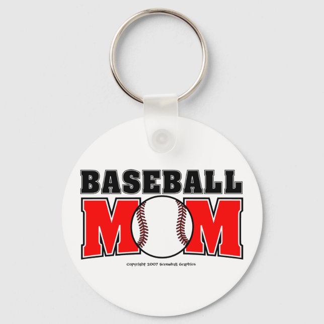 Baseball-Mama-Schlüsselanhänger Schlüsselanhänger (Vorderseite)