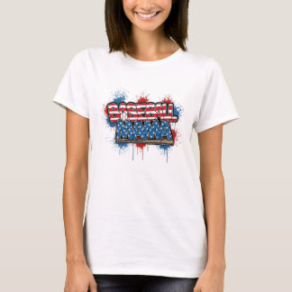 Baseball-Mama-Shirt Patriotischer Spritz-Design-T- T-Shirt