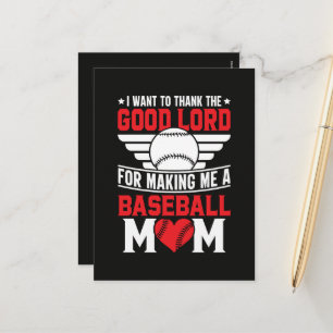 Baseball-Mama Sport-Elternteil Spiel-Tag Mutter Feiertagspostkarte