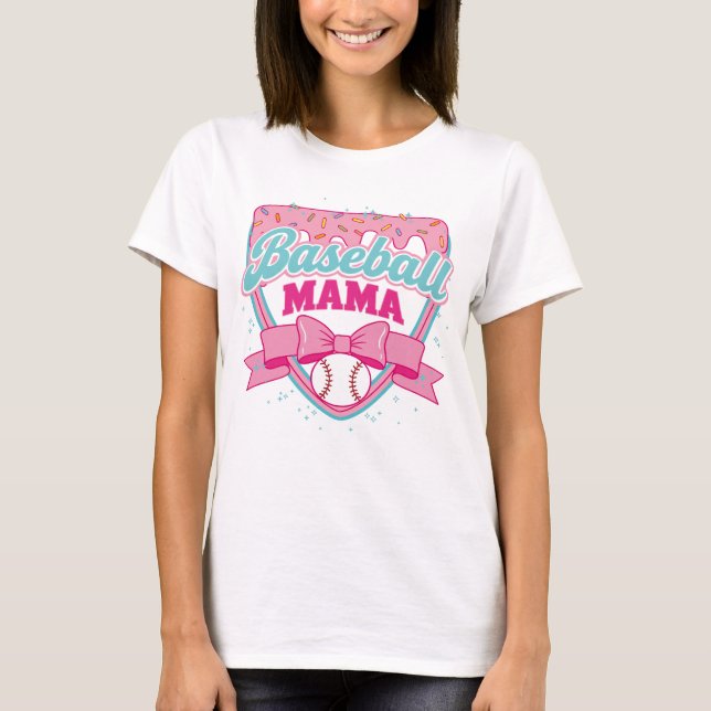 Baseball-Mama. T-Shirt (Vorderseite)