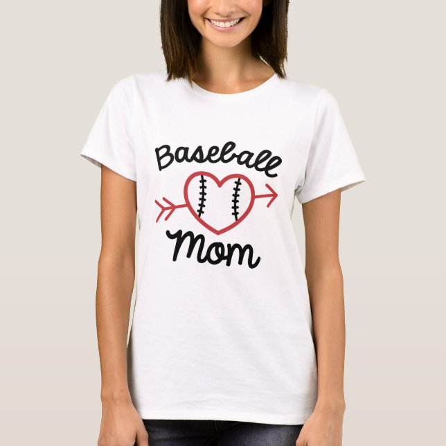 Baseball-Mama T-Shirt (Vorderseite)