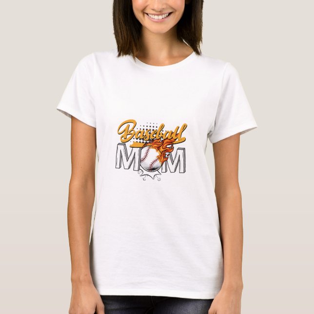 Baseball-Mama T-Shirt (Vorderseite)