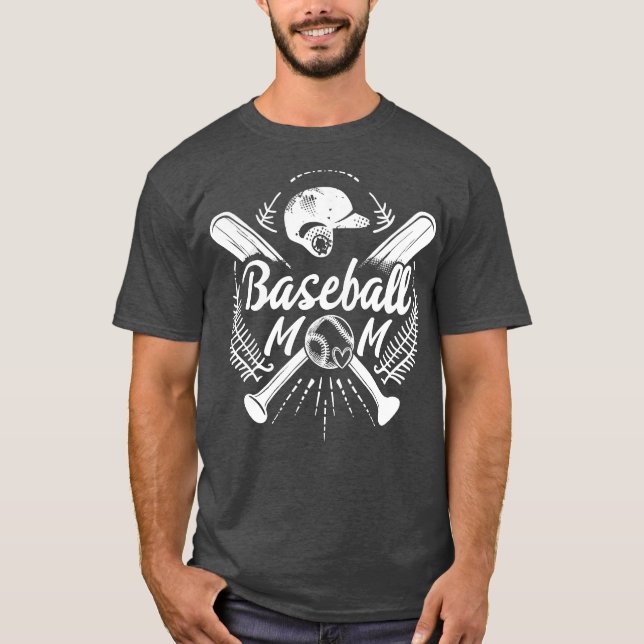 Baseball-Mama T-Shirt (Vorderseite)
