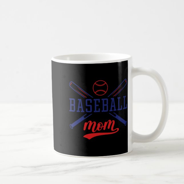 Baseball-Mama-T-Shirt  Kaffeetasse (Rechts)