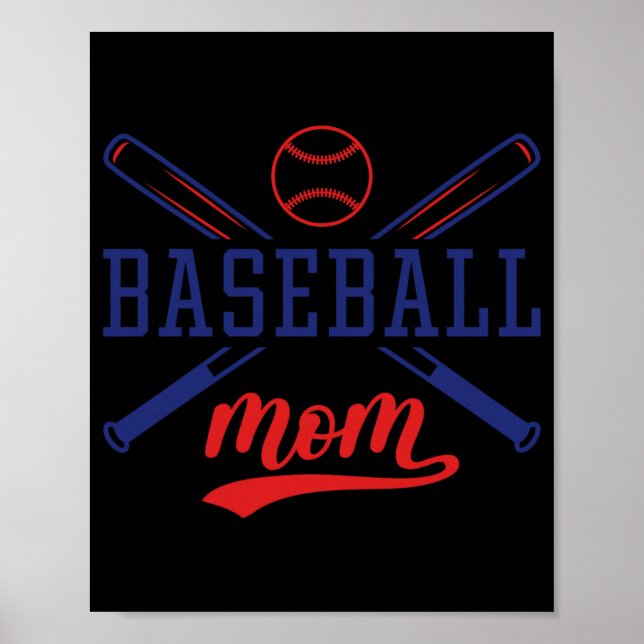 Baseball-Mama-T-Shirt  Poster (Vorne)