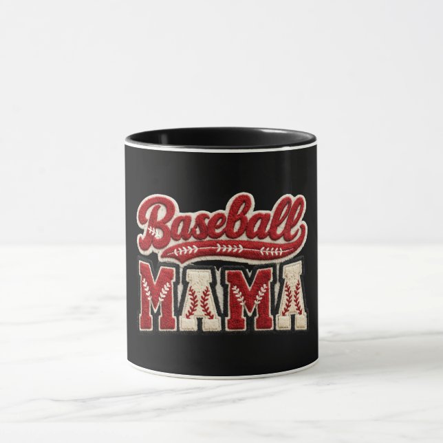 Baseball-Mama Tasse (Zentrum)