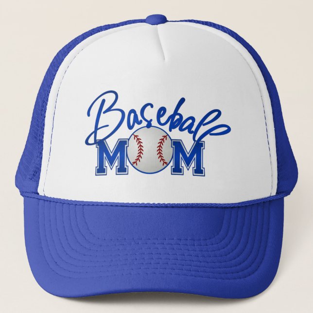 Baseball-Mama Truckerkappe (Vorderseite)