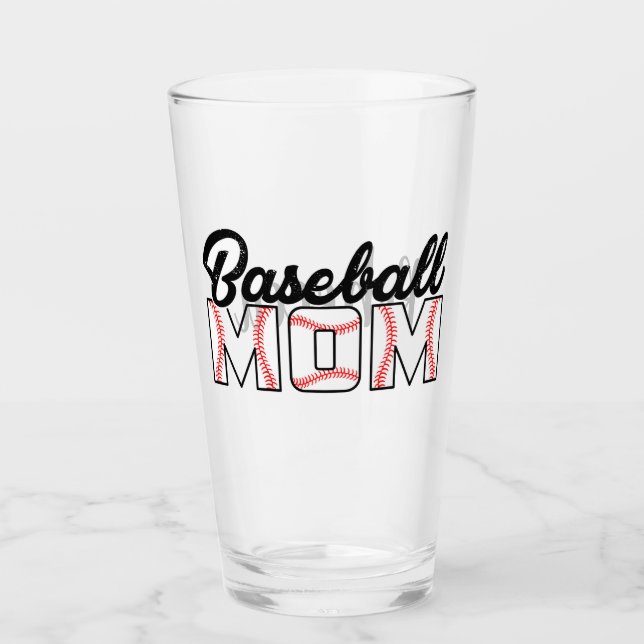 Baseball-Mama und Name Glas (Vorderseite)