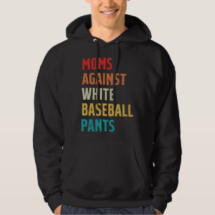 Baseball-Mama Vintage-Mütter gegen weiße Baseball- Hoodie