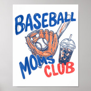 Baseball-Mamas-Club Eiskaffee & Handschuh Sport Poster