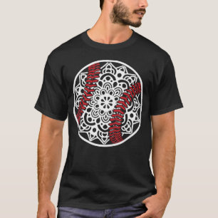 Baseball-Mandala Coole Sport Spieler Fan Pitcher T-Shirt