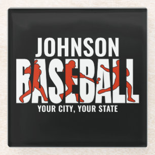 Baseball-Mannschaft ADD NAME Champion Spiel Spiele Glasuntersetzer