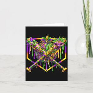 Baseball Mardi Gras Karneval Party Maske Eiscreme Karte