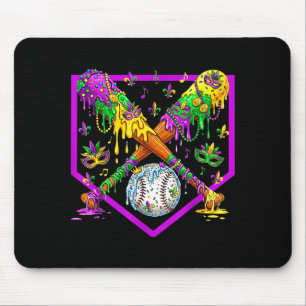 Baseball Mardi Gras Karneval Party Maske Eiscreme Mousepad