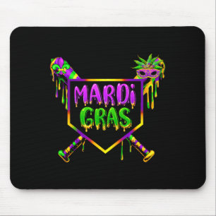 Baseball Mardi Gras Karneval Party Maske Eiscreme Mousepad