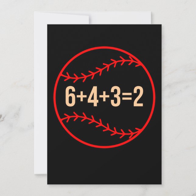 Baseball Math Sports Player Lover Coach Grafik Dankeskarte (Vorderseite)