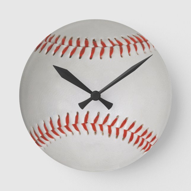 Baseball-Mauer Runde Wanduhr (Vorderseite)