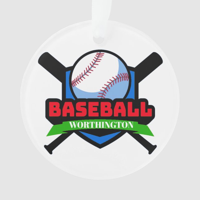 Baseball-Medaille Ornament (Vorderseite)