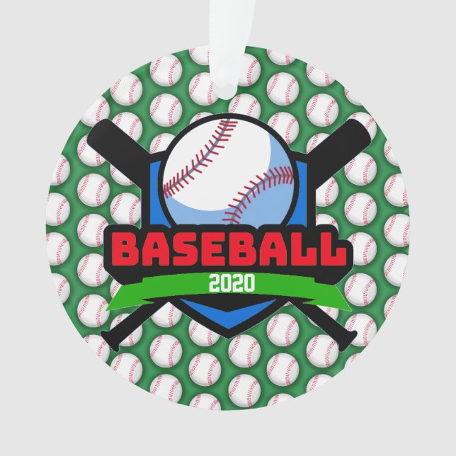 Baseball-Medaille Ornament (Vorderseite)
