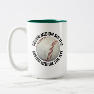 Baseball & Medium Text JÄGERGRÜN 425g Custom Zweifarbige Tasse