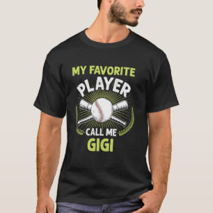 Baseball Mein Lieblingsspieler Nenn Mich Gigi Vint T-Shirt