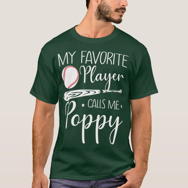 Baseball Mein Lieblingsspieler nennt mir Mohngesch T-Shirt (Vorderseite)