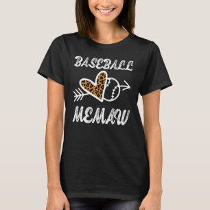 Baseball Memaw Proud Baseball Familie Leopard Bigg T-Shirt