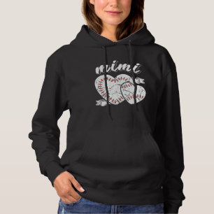 Baseball Mimi Herz Ball Cool Baseball Stolz Oma Hoodie
