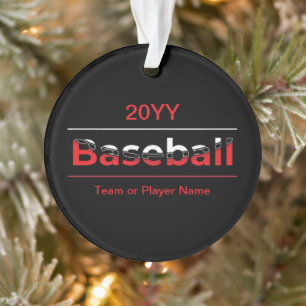 Baseball - Minimalistisch Art Geometric Arch Ornament