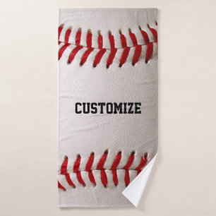 Baseball mit anpassbarem Text Badehandtuch