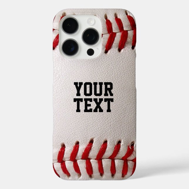 Baseball mit anpassbarem Text iPhone 16 Pro Hülle (Rückseite)