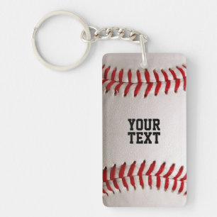 Baseball mit anpassbarem Text Schlüsselanhänger