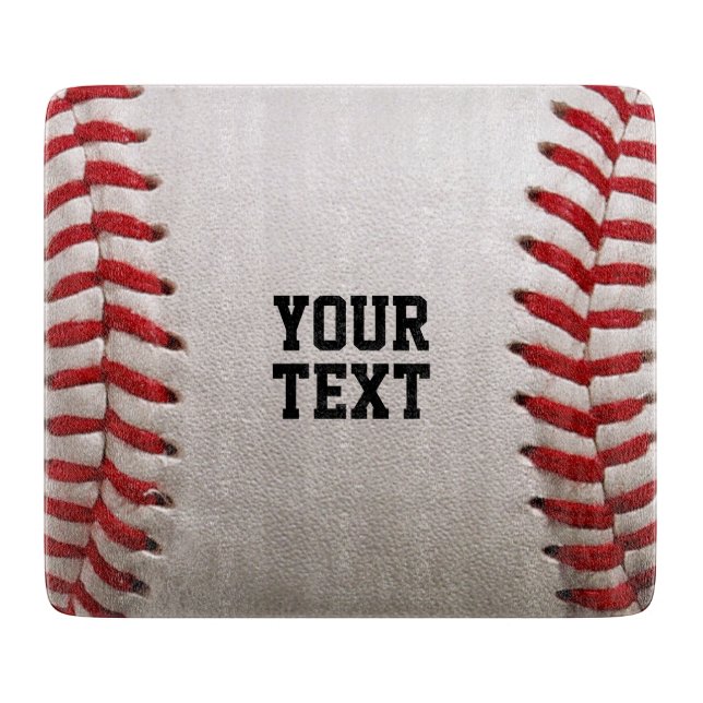 Baseball mit anpassbarem Text Schneidebrett (Vorderseite)